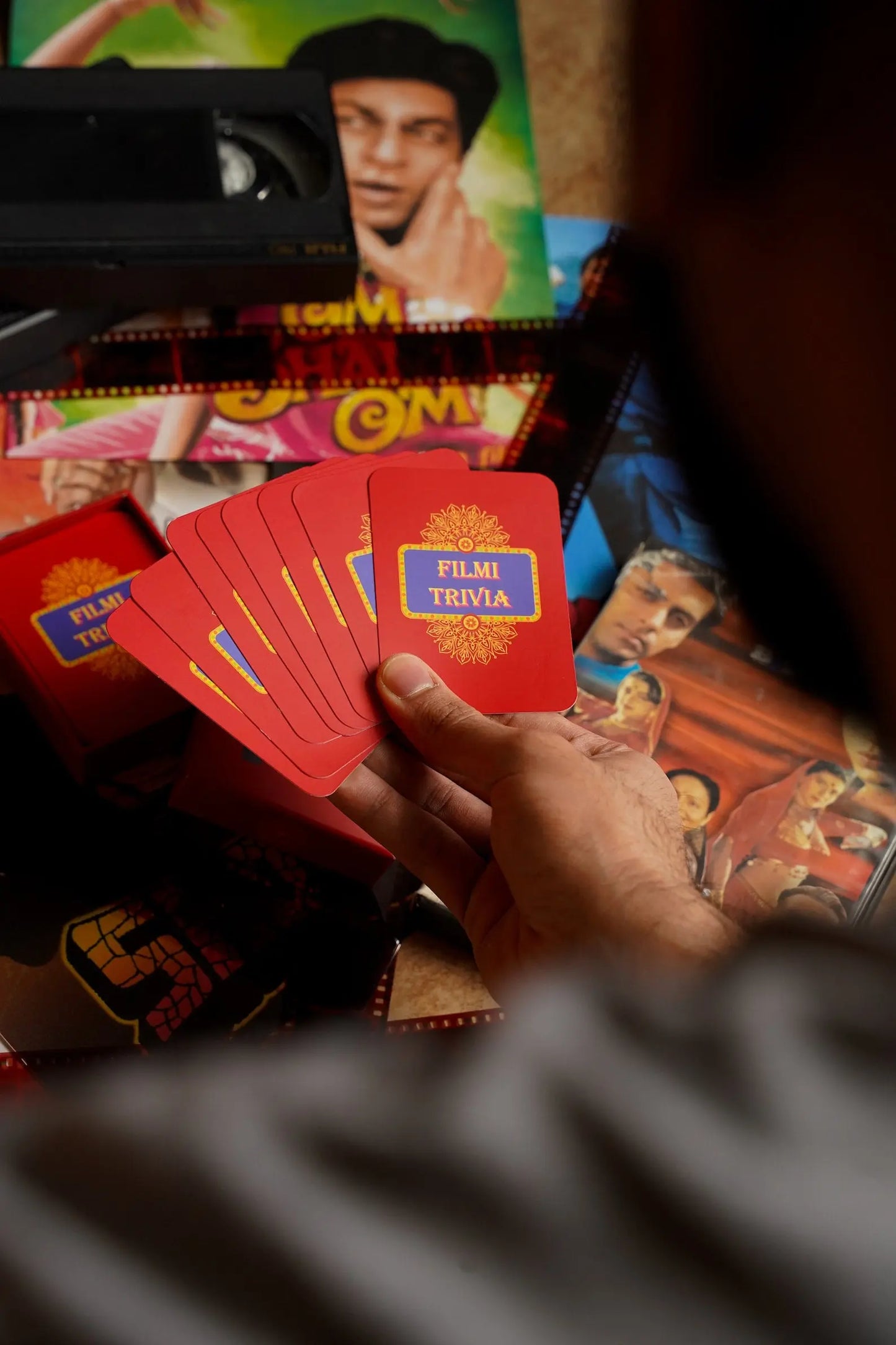 Bollywood trivia game for families, desi party game for adults and kids, South Asian card game, Indian family game