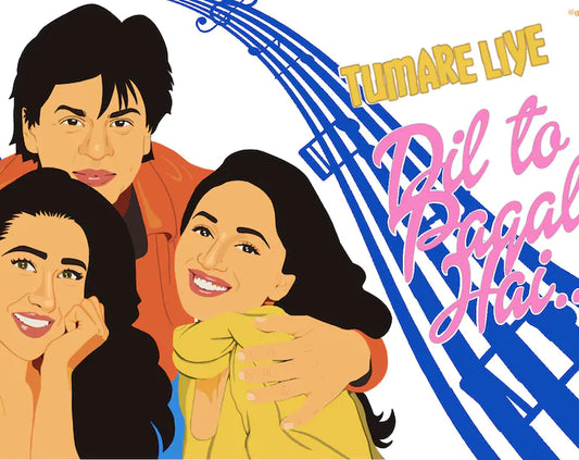 🎁 Dil To Pagal Hai | Postcard (100% off)