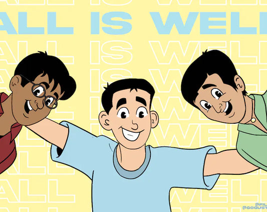 3 Idiots | All Is Well | Bollywood Postcard